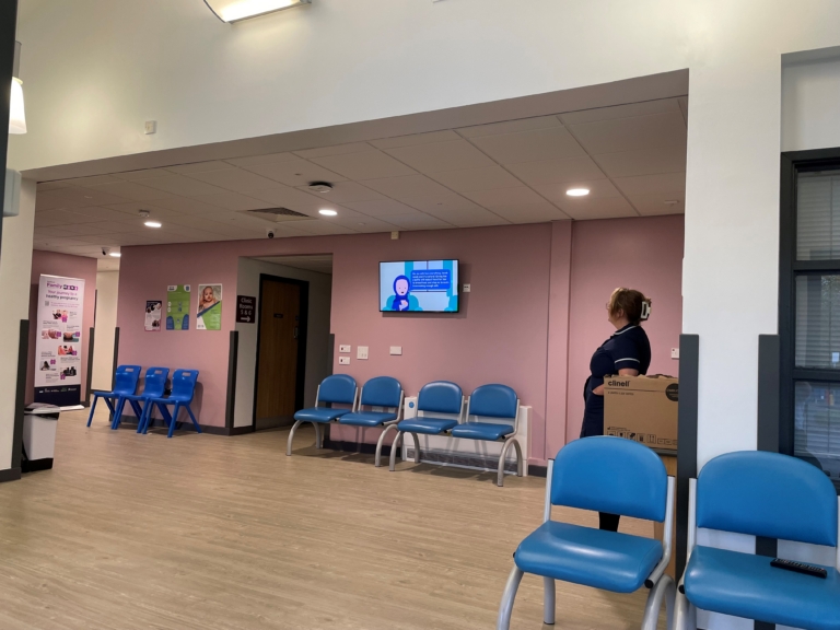 Sandwell Maternity Hub - View from Seating Towards Screen